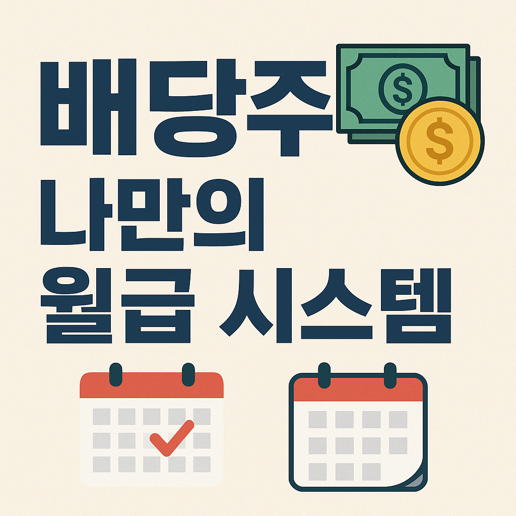 배당주 나만의 월급 시스템