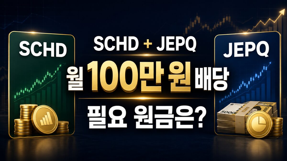 SCHD JEPQ 조합 비율과 월 100만 원 배당 필요 원금