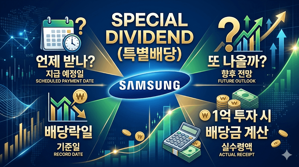 삼성전자 특별배당 지급일 배당락일 1억 투자 배당금 분석