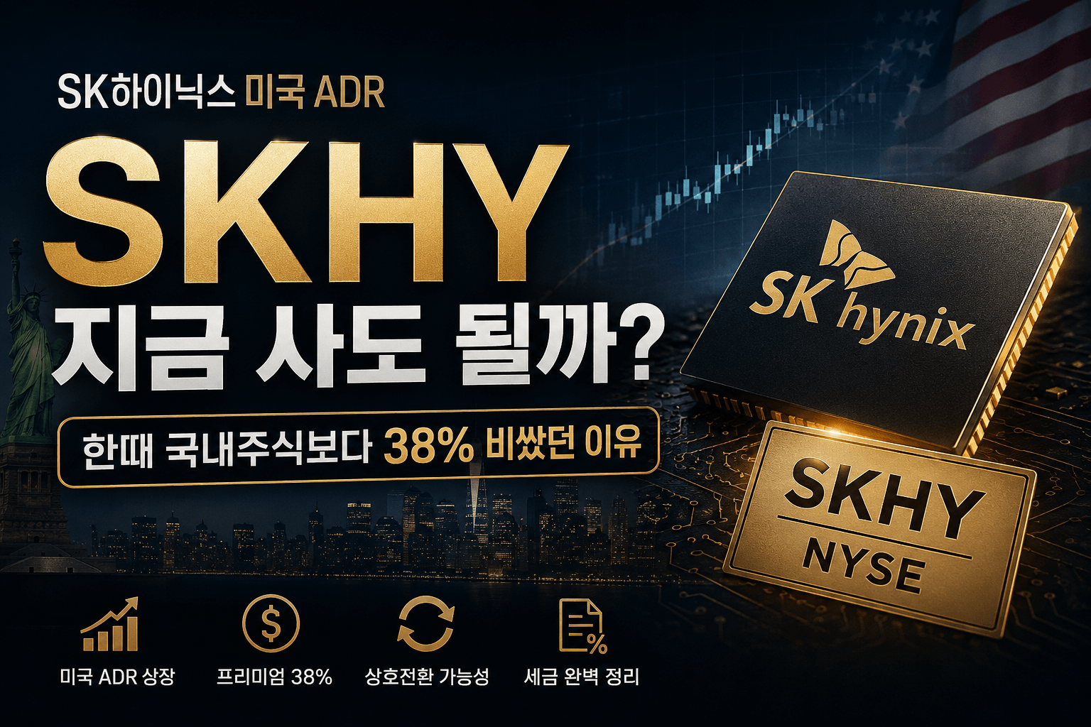 SK하이닉스 ADR SKHY가 국내주식보다 38% 비쌌던 이유를 설명하는 썸네일