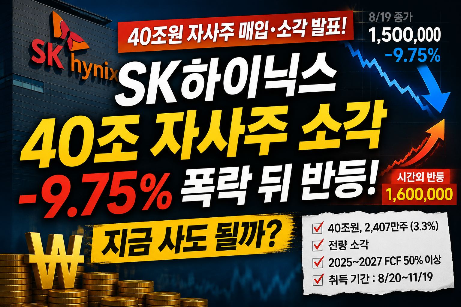 SK하이닉스 40조 자사주 매입·소각 발표 썸네일