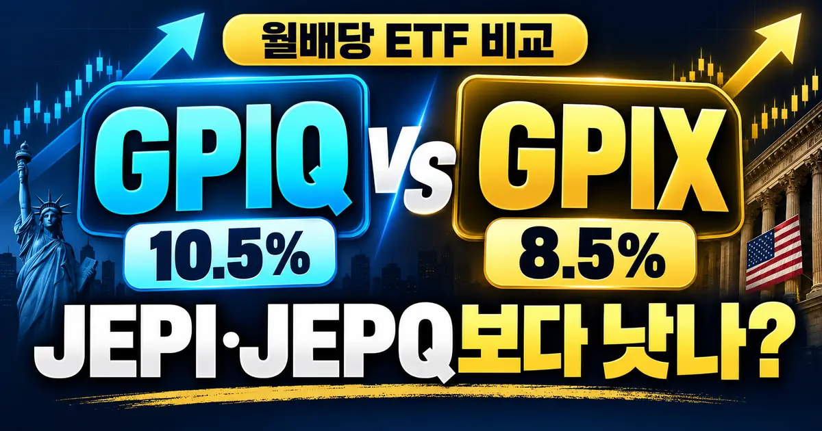 GPIQ GPIX 차이와 JEPQ JEPI 월배당 ETF 비교