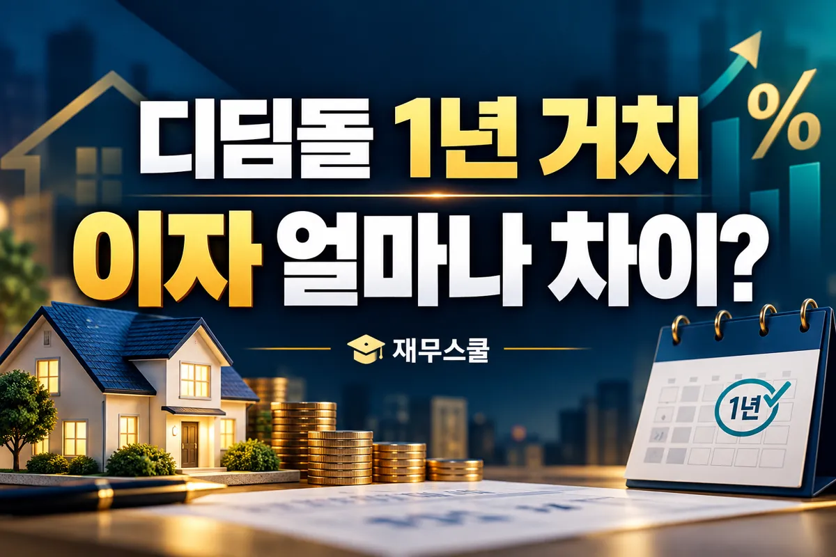 디딤돌 1년 거치 이자 차이 재무스쿨 표지