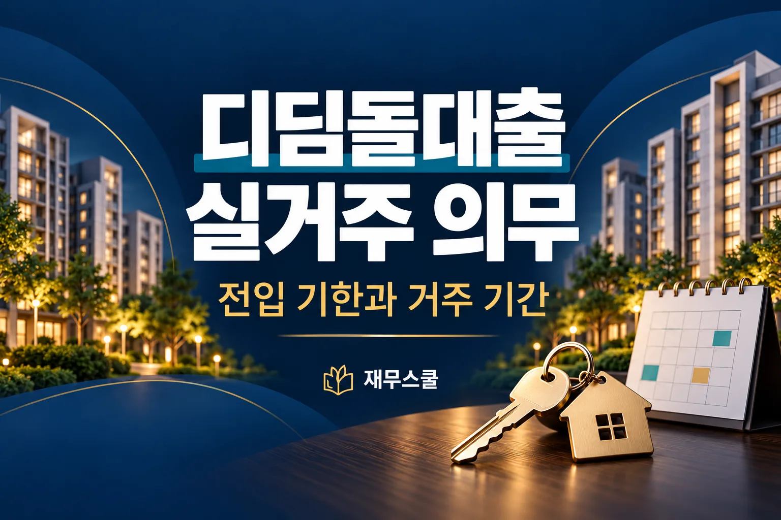 디딤돌대출 실거주 의무, 전입 기한과 거주 기간을 안내하는 재무스쿨 표지