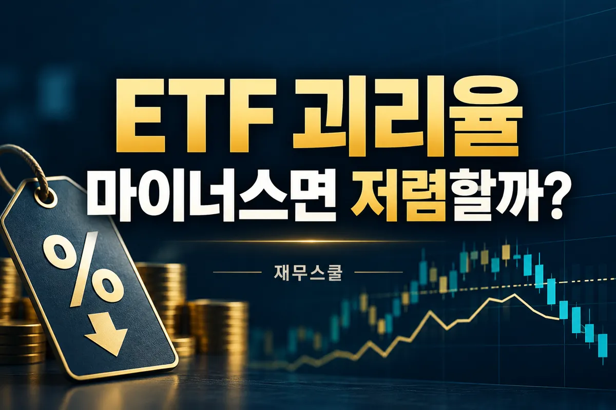 ETF 괴리율이 마이너스일 때 저렴한지 묻는 재무스쿨 표지
