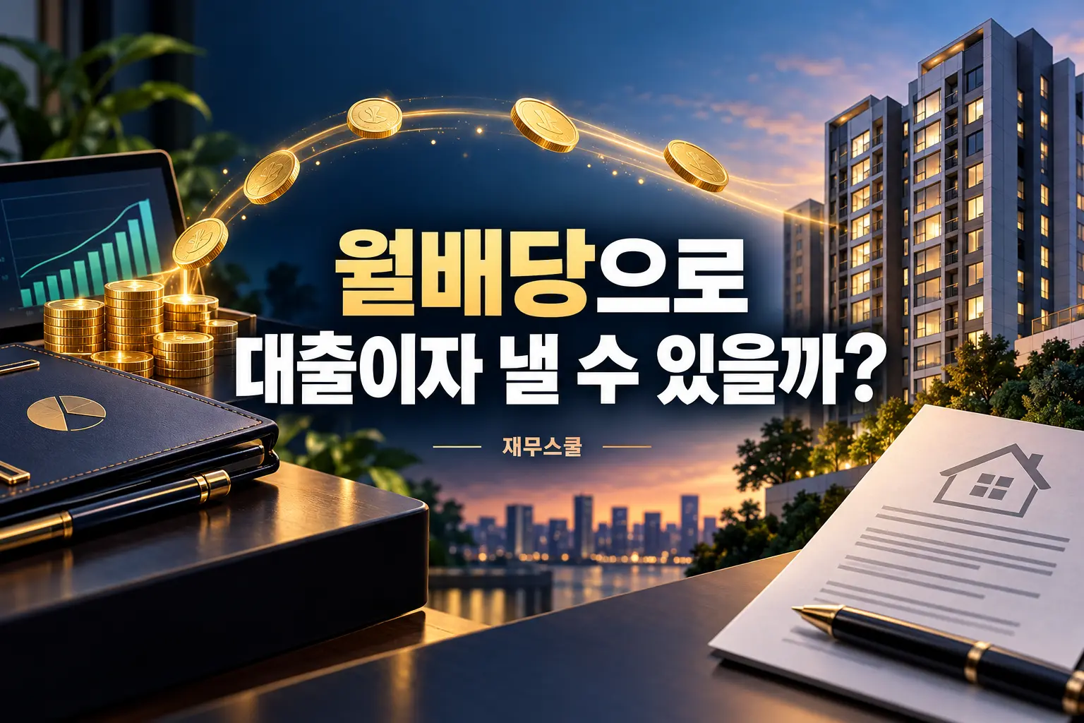 월배당과 주택대출 이자 지출을 비교하는 재무스쿨 표지